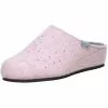 Tofee Damen Hausschuhe Pantoffeln Naturwollfilz (Glitzersteine) Rosa -Schuhladen 10002170 01