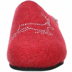 Tofee Damen Hausschuhe Pantoffeln Naturwollfilz (Hirsch) Rot - Rot -Schuhladen 10002459 04