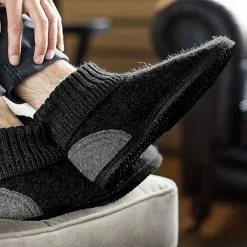 Giesswein Hüttenschuhe Kramsach Adults Hüttenschuhe - Dunkelgrau -Schuhladen 10035716 07