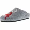Tofee Damen Hausschuhe Pantoletten Pantoffeln Slipper Naturwollfilz (Hirsch) Grau - Grau