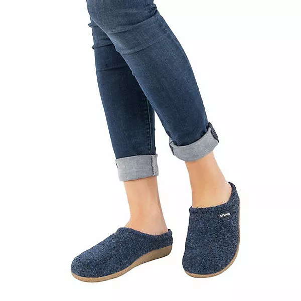 Giesswein Hausschuh Veitsch Hüttenschuhe - Dark Blue Denim 4 Giesswein Hausschuh Veitsch Hüttenschuhe - Dark Blue Denim – Bild 2