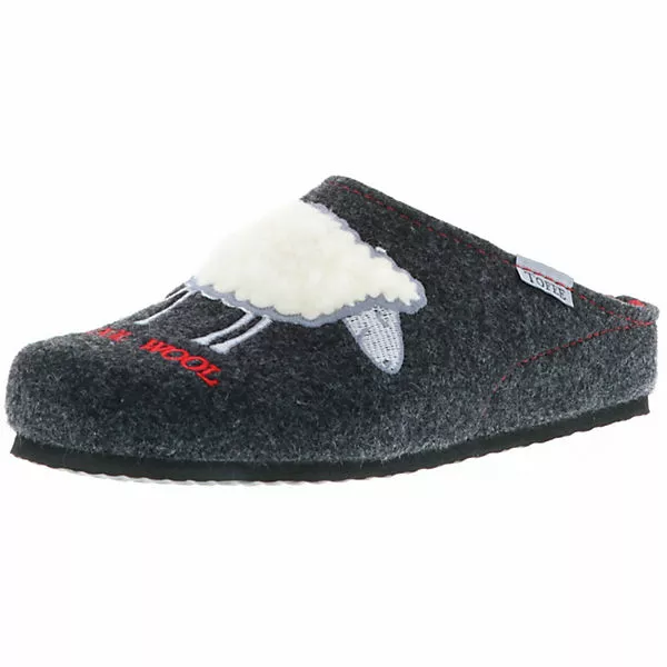 Tofee Damen Hausschuhe Slipper Pantoffeln Pantoletten Naturwollfilz (Cool Wool) Anthrazit - Anthrazit 3 Tofee Damen Hausschuhe Slipper Pantoffeln Pantoletten Naturwollfilz (Cool Wool) Anthrazit - Anthrazit