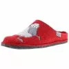 Tofee Damen Hausschuhe Slipper Pantoffeln Pantoletten Naturwollfilz (Schaf) Rot - Rot -Schuhladen 17188604 01