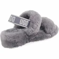 Ugg W Oh Yeah Lammfell-Hausschuhe - Grau -Schuhladen 17851251 05