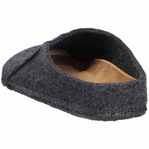 Birkenstock Damen Tieffußbett Pantolette Geschlossene Hausschuhe - Grau 5 Birkenstock Damen Tieffußbett Pantolette Geschlossene Hausschuhe - Grau – Bild 3