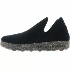 Asportuguesas CITY P018003010 Damen Hausschuhe Slipper Naturwollfilz Schwarz - Schwarz -Schuhladen 22820360 05