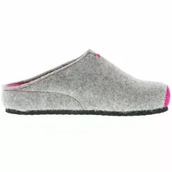 Tofee Damen Hausschuhe Pantoffeln Pantoletten Naturwollfilz (Wolke) Grau/pink/fuchsia - Grau -Schuhladen 23336886 06