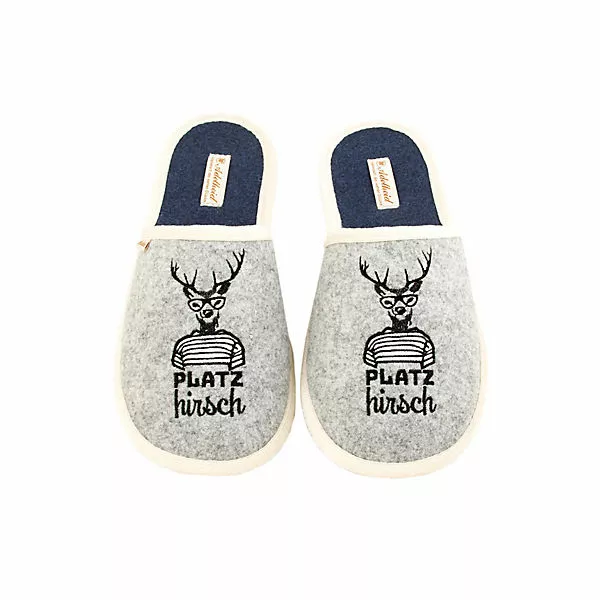Adelheid Platzhirsch Filzpantoffel - Silbergrau 3 Adelheid Platzhirsch Filzpantoffel - Silbergrau