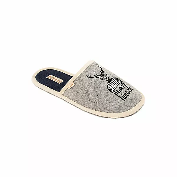 Adelheid Platzhirsch Filzpantoffel - Silbergrau 5 Adelheid Platzhirsch Filzpantoffel - Silbergrau – Bild 3
