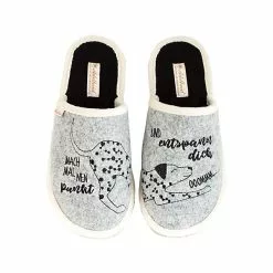 Adelheid Entspann Dich Filzpantoffel - Grau