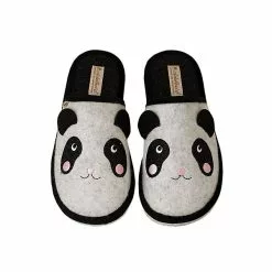 Adelheid Panda Filzpantoffeln - Weiß