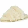 EMU Australia Jacana Lammfell-Hausschuhe - Creme -Schuhladen 24690316 01