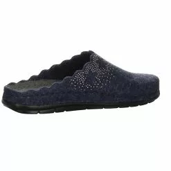Rohde Damen Hausschuhe Slipper Hausschuh Gemütlich Puschen Textil Uni Hausschuhe - Dunkelblau -Schuhladen 27003993 05