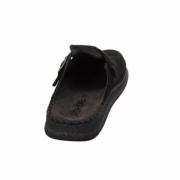 Rohde Herren Hausschuhe Slipper Hausschuh Gemütlich Puschen Nubukleder Uni Hausschuhe - Schwarz 6 Rohde Herren Hausschuhe Slipper Hausschuh Gemütlich Puschen Nubukleder Uni Hausschuhe - Schwarz – Bild 4