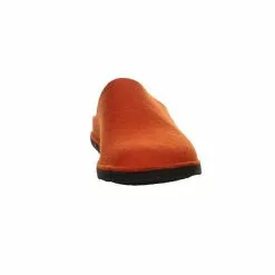 Haflinger Herren Hausschuhe Slipper Hausschuh Gemütlich Puschen Textil Uni Hausschuhe - Orange -Schuhladen 27384268 03