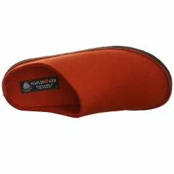 Haflinger Herren Hausschuhe Slipper Hausschuh Gemütlich Puschen Textil Uni Hausschuhe - Orange -Schuhladen 27384268 08