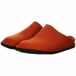 Haflinger Herren Hausschuhe Slipper Hausschuh Gemütlich Puschen Textil Uni Hausschuhe - Orange -Schuhladen 27384268 10