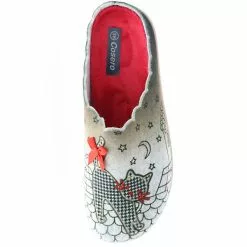 Cosero Damen Hausschuhe Pantoletten Pantoffeln Katze Schleife Grau/schwarz/rot/mehrfarbig - Mehrfarbig 15 Cosero Damen Hausschuhe Pantoletten Pantoffeln Katze Schleife Grau/schwarz/rot/mehrfarbig - Mehrfarbig -Schuhladen 28478898 07