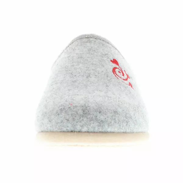 Cosero Damen Hausschuhe Pantoletten Pantoffeln Herzen Grau/rot - Grau 6 Cosero Damen Hausschuhe Pantoletten Pantoffeln Herzen Grau/rot - Grau – Bild 4