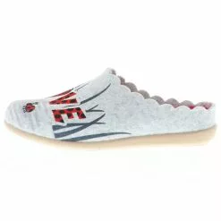 Cosero Damen Hausschuhe Pantoletten Pantoffeln Marienkäfer Love Grau/rot/mehrfarbig - Grau -Schuhladen 28478905 05