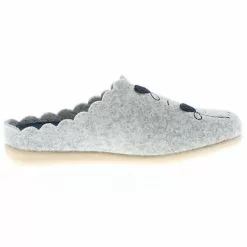 Cosero Damen Hausschuhe Pantoletten Pantoffeln Herzen Blumen Grau/schwarz - Grau -Schuhladen 28478907 06