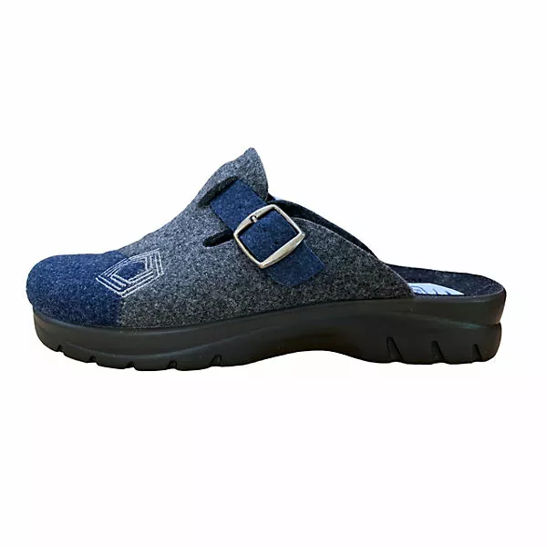 Fly Flot Herren Filz Pantoffel 882254 - Blau 4 Fly Flot Herren Filz Pantoffel 882254 - Blau – Bild 2
