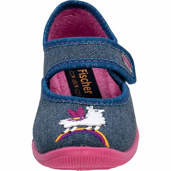 Fischer-Markenschuh Baby Hausschuhe MELLY Für Mädchen - Blau-kombi 4 Fischer-Markenschuh Baby Hausschuhe MELLY Für Mädchen - Blau-kombi – Bild 2