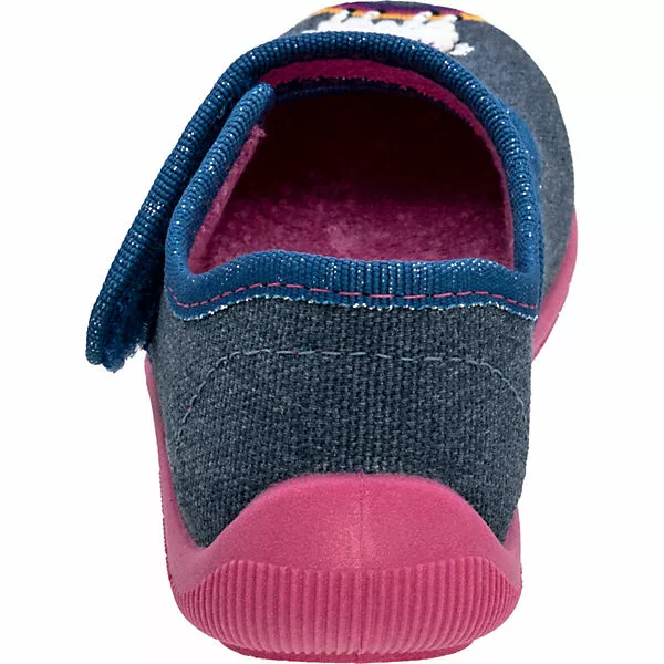 Fischer-Markenschuh Baby Hausschuhe MELLY Für Mädchen - Blau-kombi 6 Fischer-Markenschuh Baby Hausschuhe MELLY Für Mädchen - Blau-kombi – Bild 4