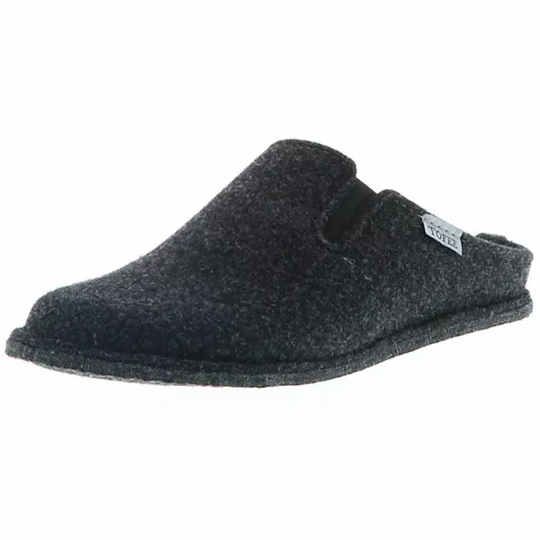 Tofee Herren Hausschuhe Pantoffeln Pantoletten Slipper Naturwollfilz Anthrazit - Anthrazit 3 Tofee Herren Hausschuhe Pantoffeln Pantoletten Slipper Naturwollfilz Anthrazit - Anthrazit