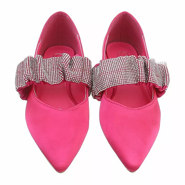 Ital-Design Klassische Ballerinas , Blockabsatz, Strass 6 Ital-Design Klassische Ballerinas , Blockabsatz, Strass – Bild 4