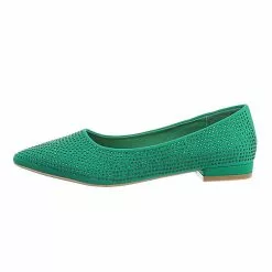 Ital-Design Klassische Ballerinas , Blockabsatz, Strass