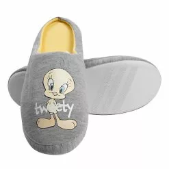 United Labels Looney Tunes Hausschuhe - Tweety Puschen Pantoffeln Slipper Hausschuhe - Grau -Schuhladen 29550175 02
