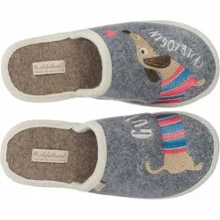 Adelheid Gut (v)erzogen Filzpantoffel Hausschuhe - Hellgrau -Schuhladen 5589188 05