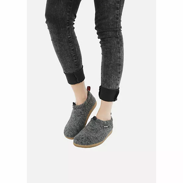 Giesswein Damen Hüttenschuhe Geschlossene Hausschuhe - Grau 11 Giesswein Damen Hüttenschuhe Geschlossene Hausschuhe - Grau – Bild 9