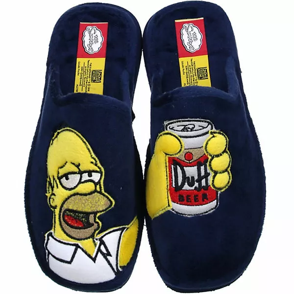 Andinas Damen Herren Jungen Mädchen Pantoletten Hausschuhe Pantoffeln Homer Simpson Blau - Blau 3 Andinas Damen Herren Jungen Mädchen Pantoletten Hausschuhe Pantoffeln Homer Simpson Blau - Blau