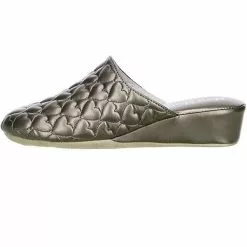 Maria Moda Damen Hausschuhe Pantoffeln Herzoptik Bronze -Schuhladen 8902008 05