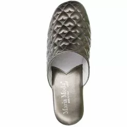 Maria Moda Damen Hausschuhe Pantoffeln Herzoptik Bronze -Schuhladen 8902008 07